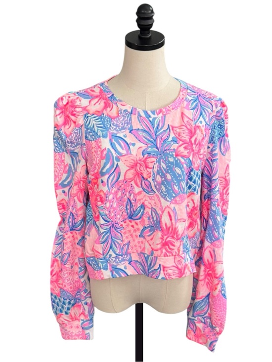 Lilly Pulitzer Tops - NWT Lilly Pulitzer Large Jansen Long Sleeve Sweatshirt Pink Isle Snappy Turtle